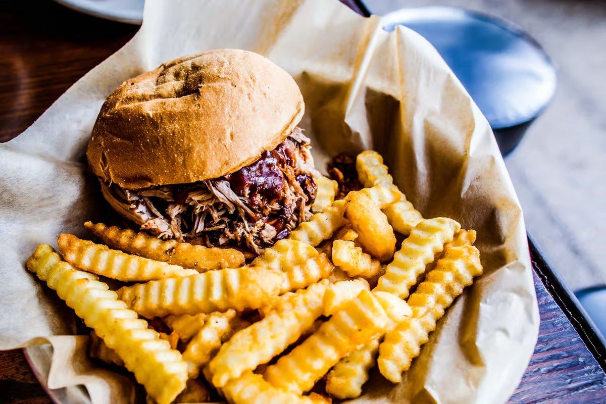 BBQ Pulled Pork Sandwich with Fries $10