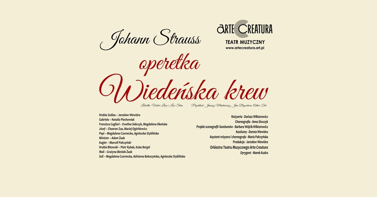 Cz\u0119stochowa: Operetka "Wiede\u0144ska krew" - Arte Creatura Teatr Muzyczny