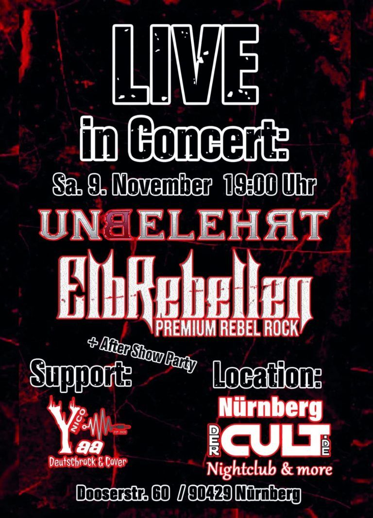 UNBELEHRT & ElbRebellen - Live + Aftershow-Party