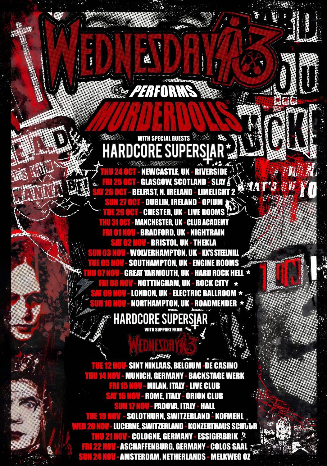 Wednesday 13 London Tickets