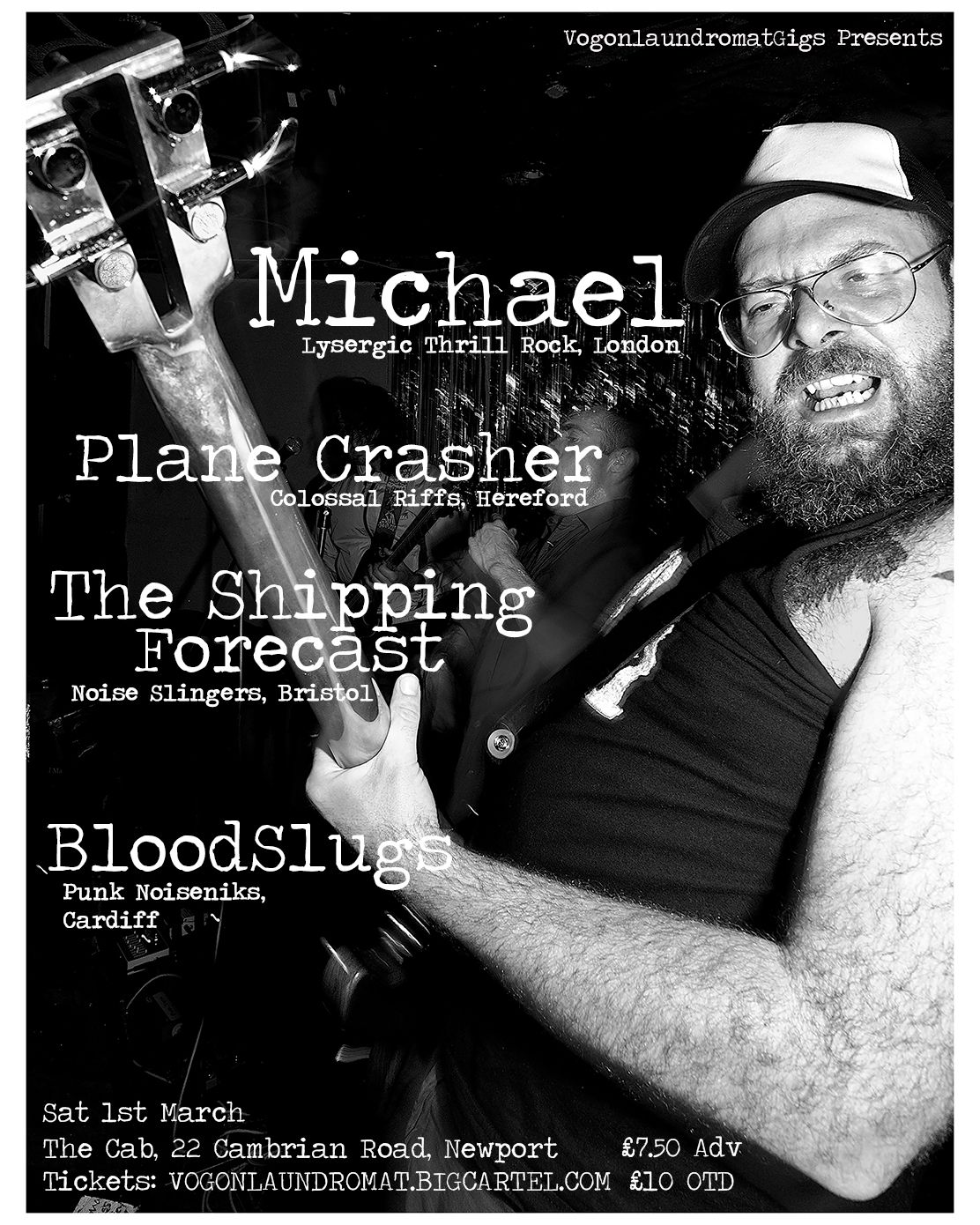 Michael, Plane Crasher, The Shipping Forecast, BloodSlugs Live at The Cab