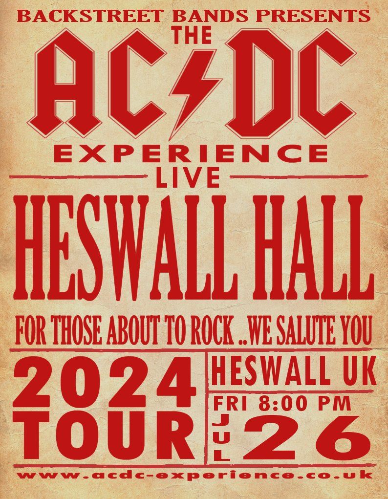 The AC\/DC Experience - Heswall Hall - Heswall