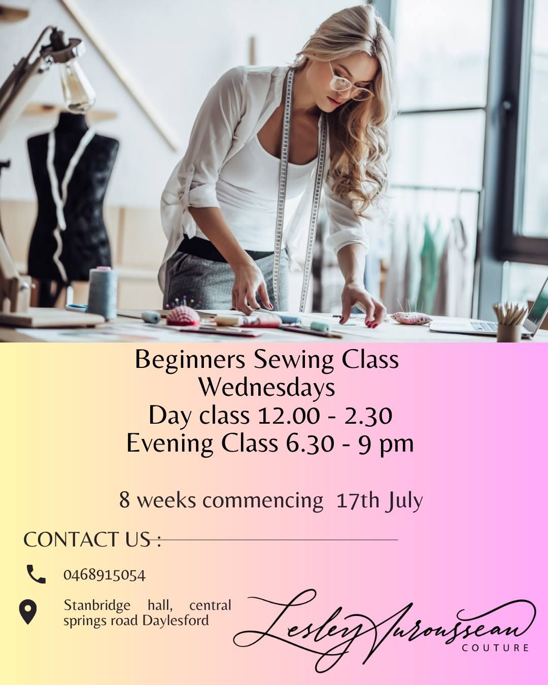 Beginners\/Intermediate Sewing Classes