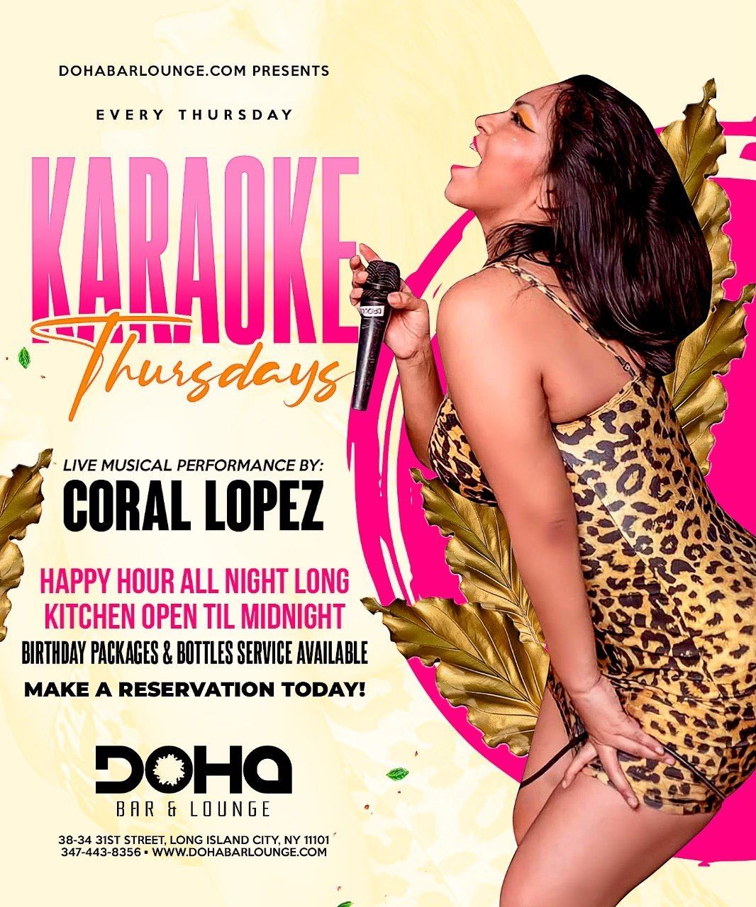 Karaoke & Dinner Party at Doha Bar Lounge in Astoria Queens NY