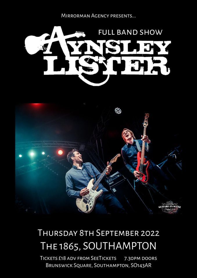 Aynsley Lister (full band show) at The 1865, Southampton, The 1865 ...