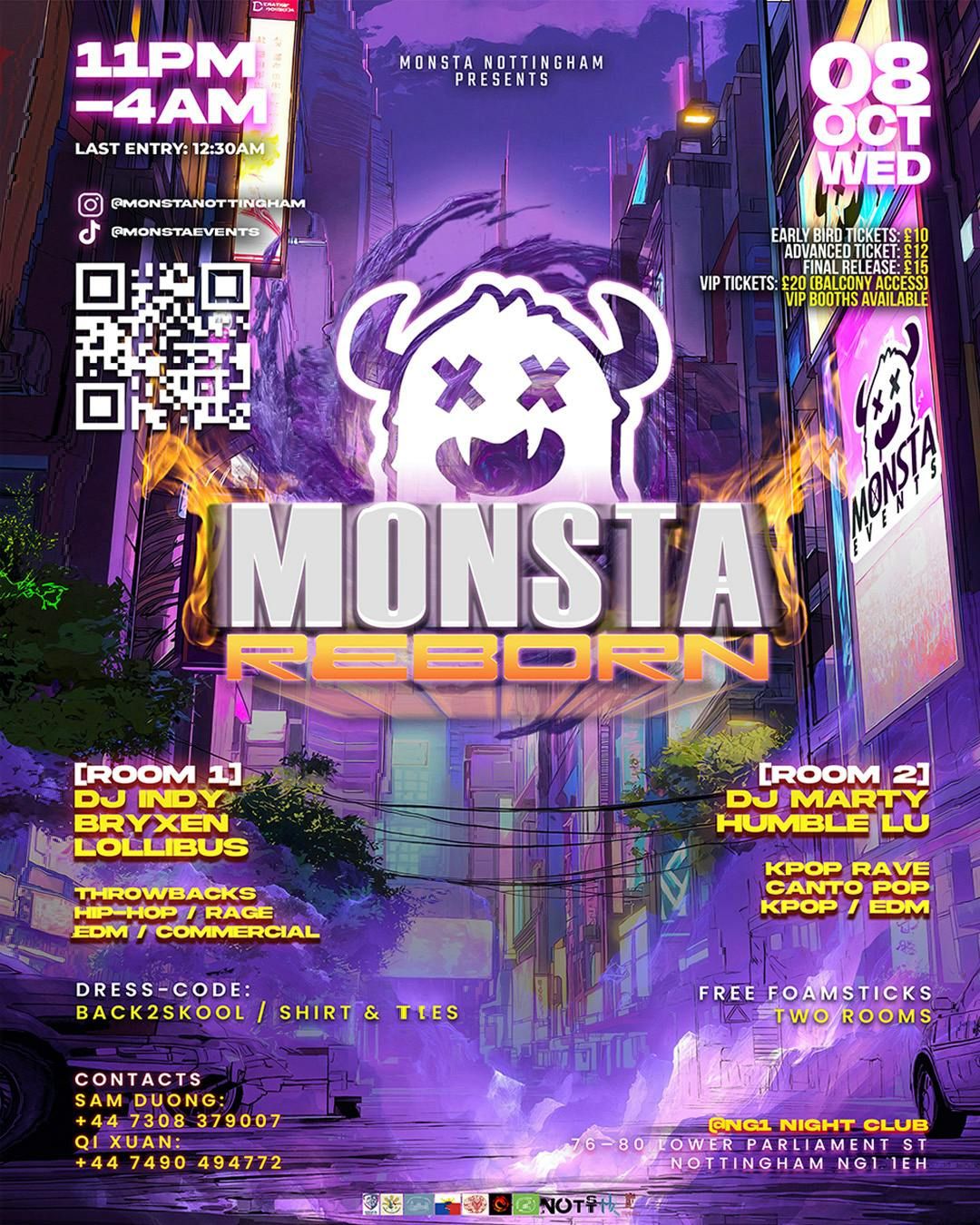 Monsta Nottingham Presents: MONSTA REBORN @ NG-1 NIGHT CLUB