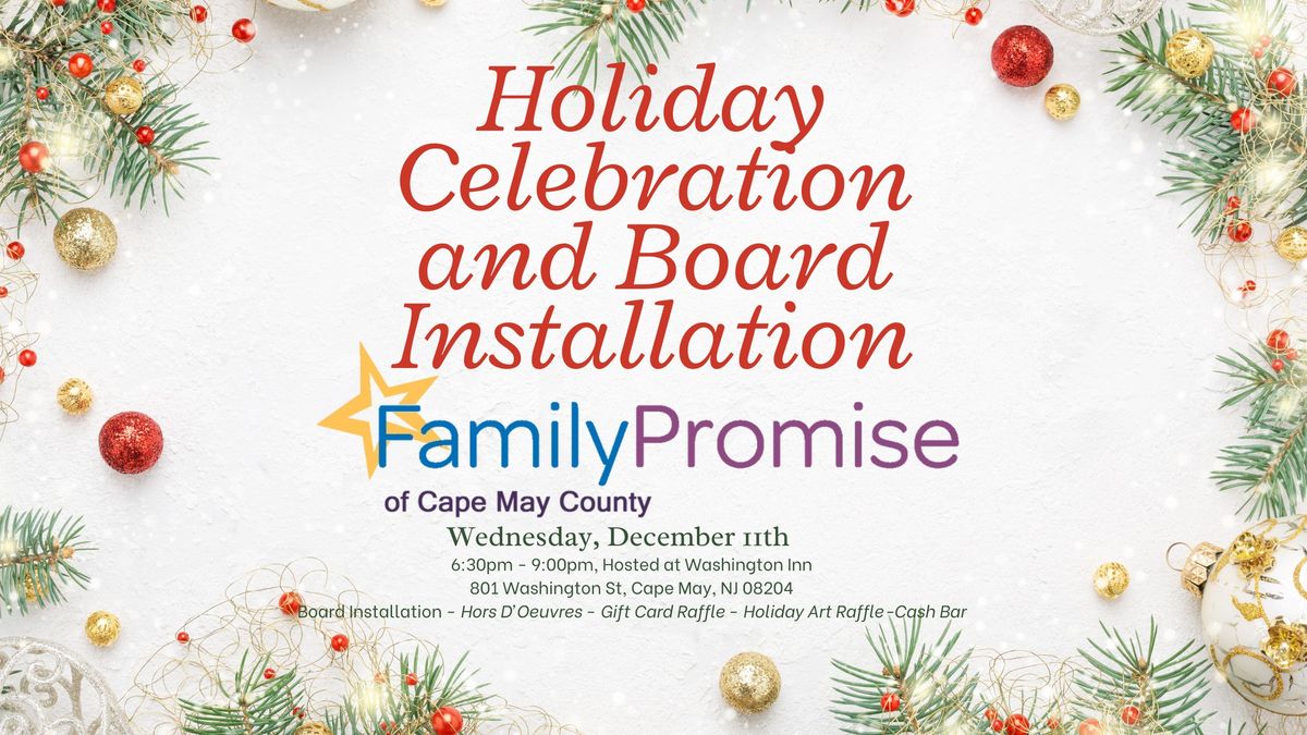 Family Promise of Cape May County's Holiday Celebration and Board Installation Night