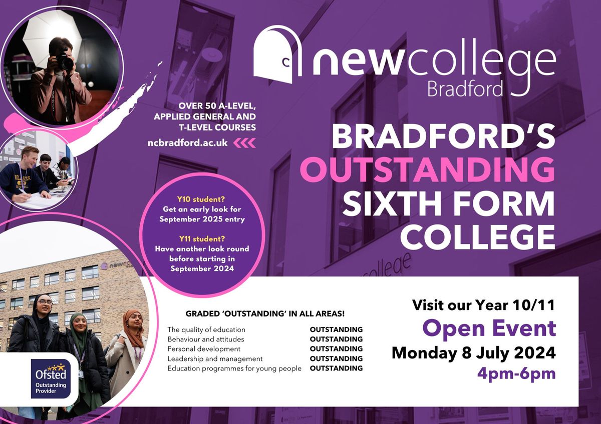 New College Bradford - Y10\/11 Summer Open Event