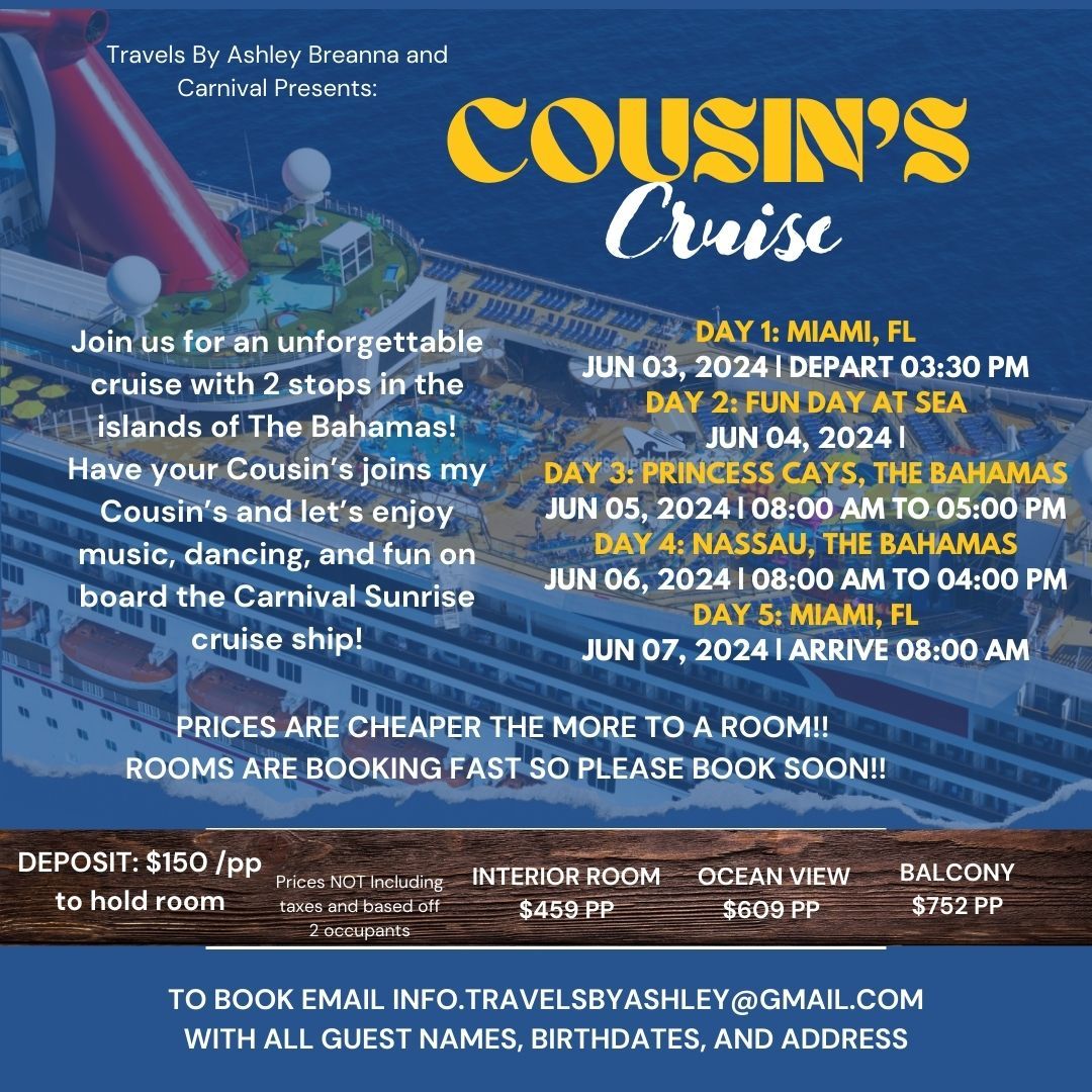 Cousin's Cruise to the Bahamas