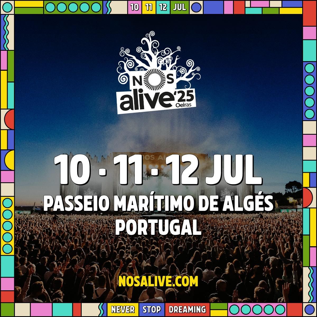 Festival NOS Alive 2025 - 3-Day Pass - Olivia Rodrigo, The Backseat Lovers and more