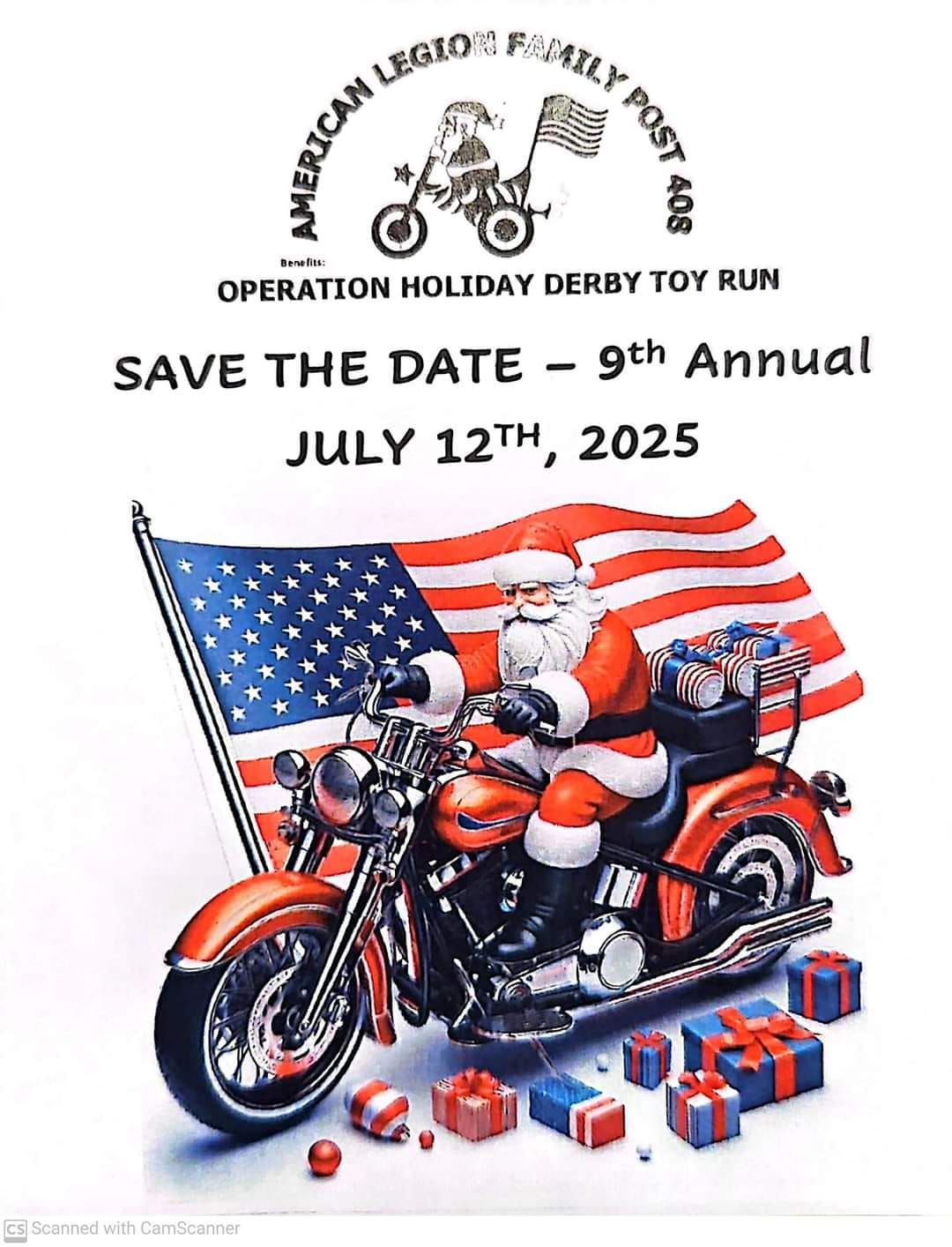 9th Annual American Legion Family Post 408 - Operation Holiday Derby Toy Run