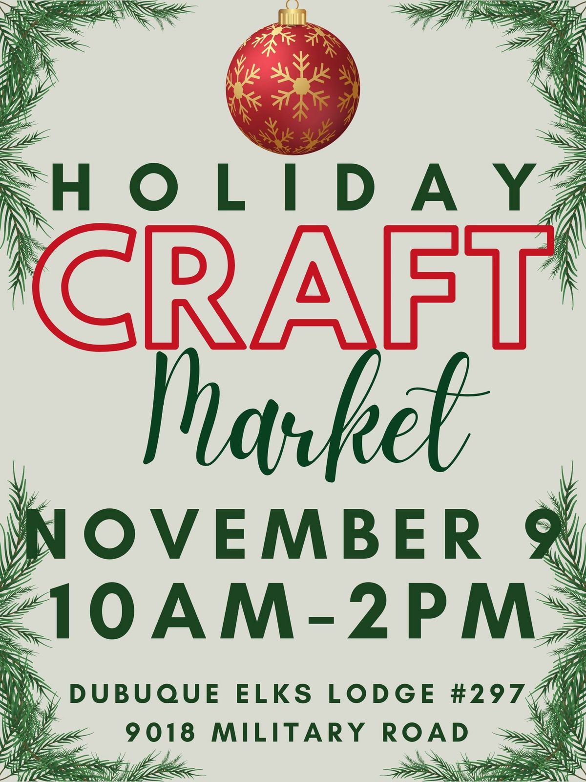 Holiday Craft Market at Dubuque Elks Lodge