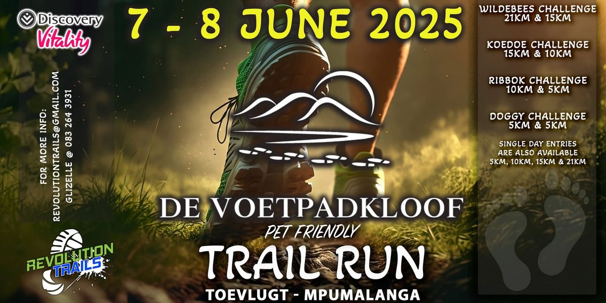 De Voetpadkloof 2-day Trail Run (Pet friendly)