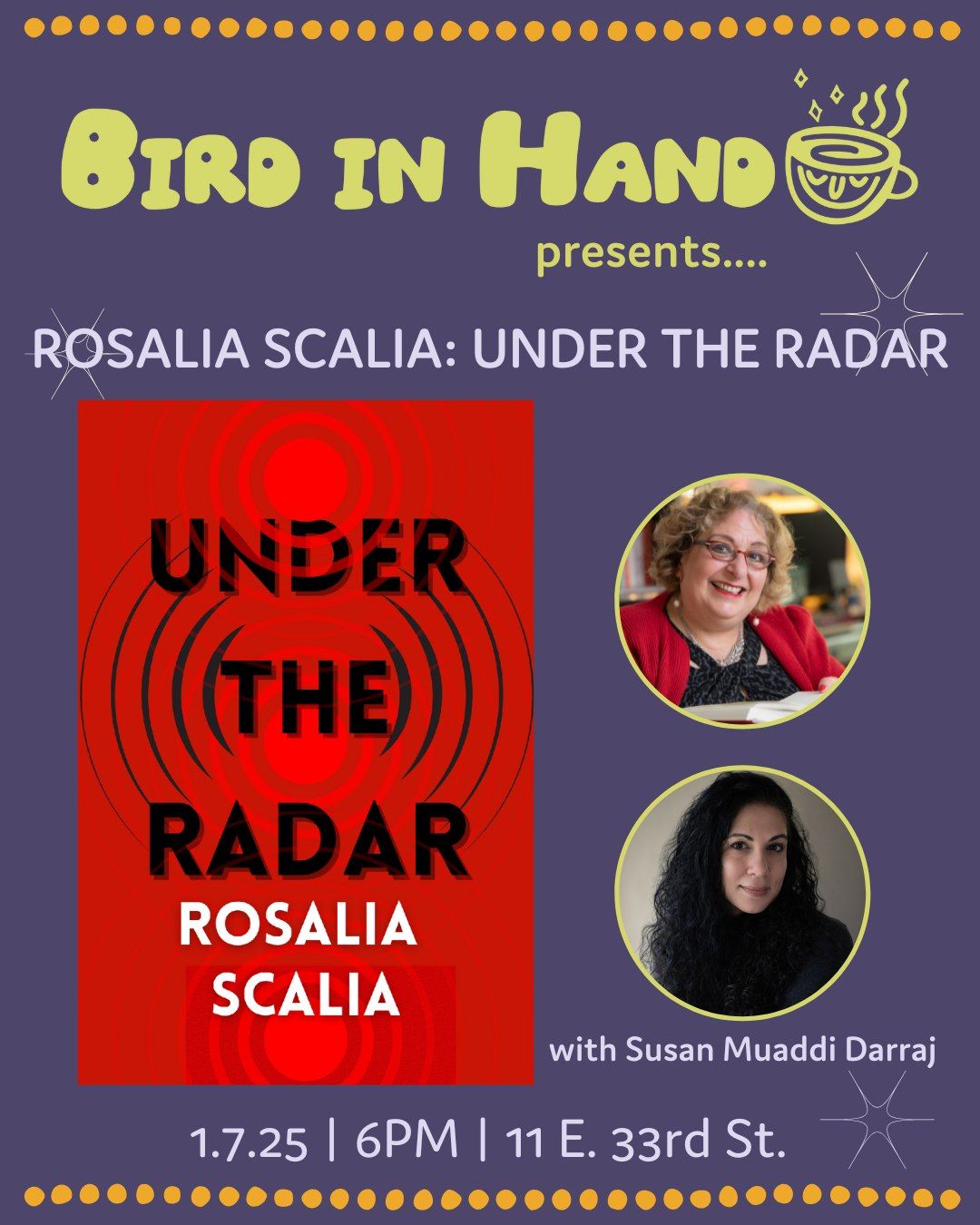 Rosalia Scalia: UNDER THE RADAR (with Susan Muaddi Darraj)