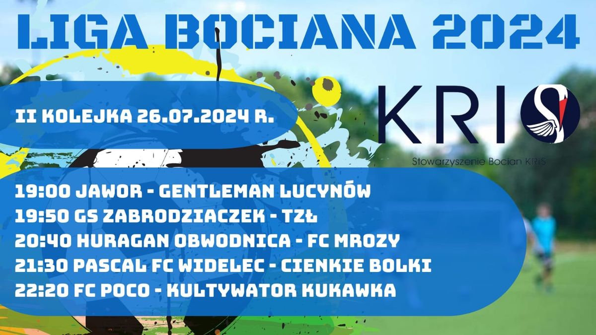 II kolejka LIGI BOCIANA 2024 ?