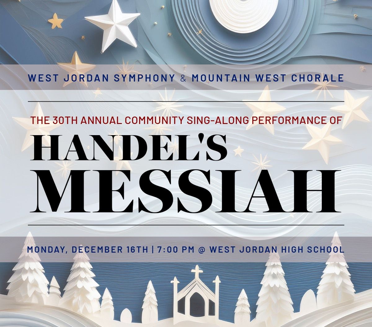 HANDEL'S MESSIAH - The 30th Annual Community Sing-Along