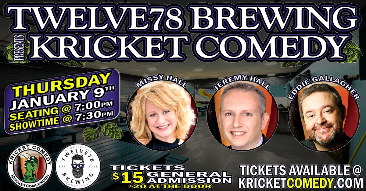 Twelve78 Brewing presents Kricket Comedy