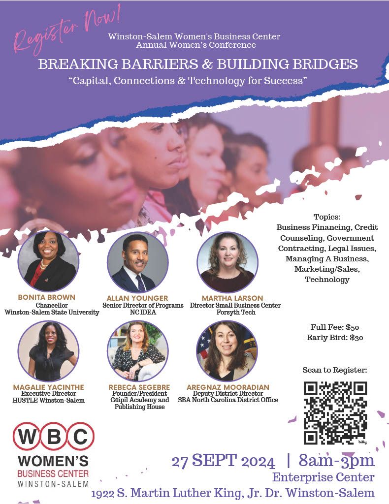 Winston-Salem Women in Business Conference 2024: "Breaking Barriers and Building Bridges"