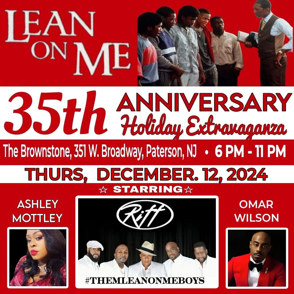 Lean On Me 35th Anniversary Holiday Extravaganza