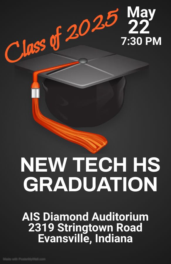 New Tech seniors and your families...mark your calendar for GRADUATION!