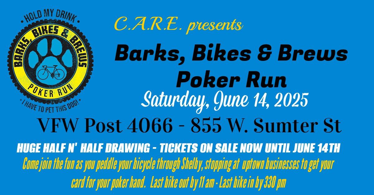 CARE Barks, Bikes & Brews Poker Run