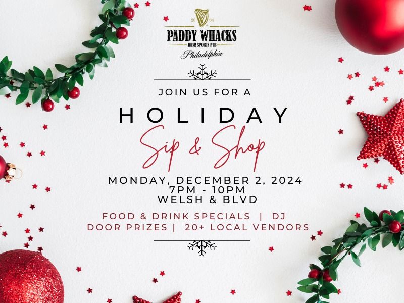 Paddy Whacks Holiday Sip & Shop