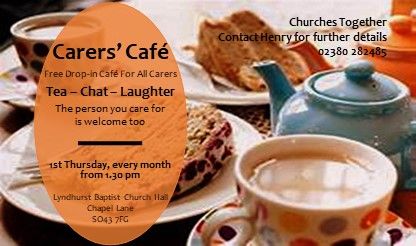 Carers' Cafe - in Lyndhurst Baptist Church Hall