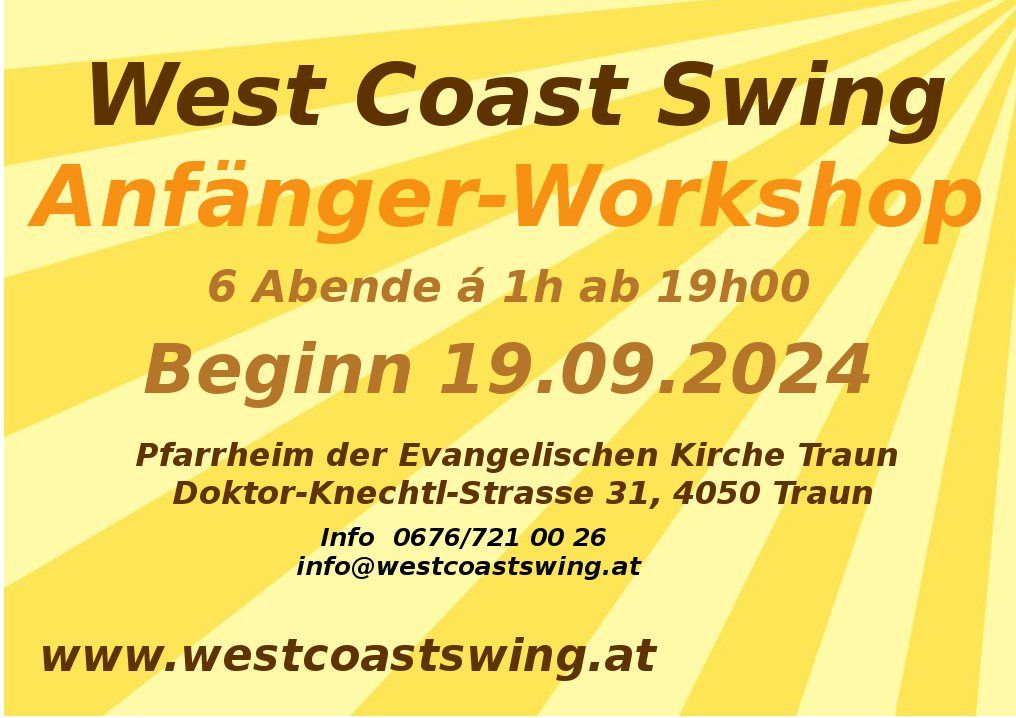 West Coast Swing Anf\u00e4nger Workshop