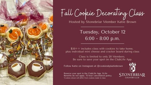 Fall Cookie Decorating Class at Stonebriar Country Club