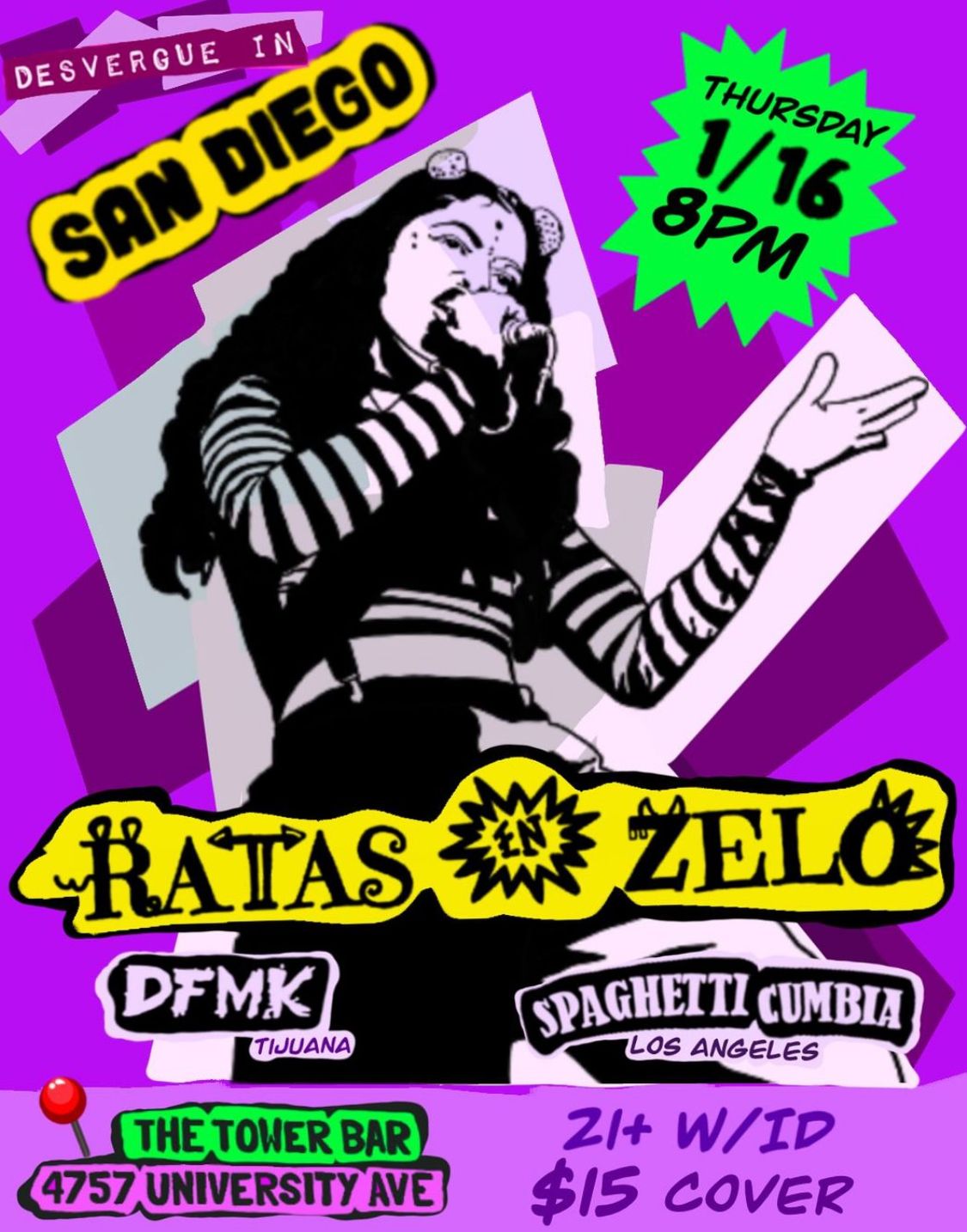 Ratas En Zelo (NYC), Spaghetti Cumbia & DFMK @ The Tower Bar