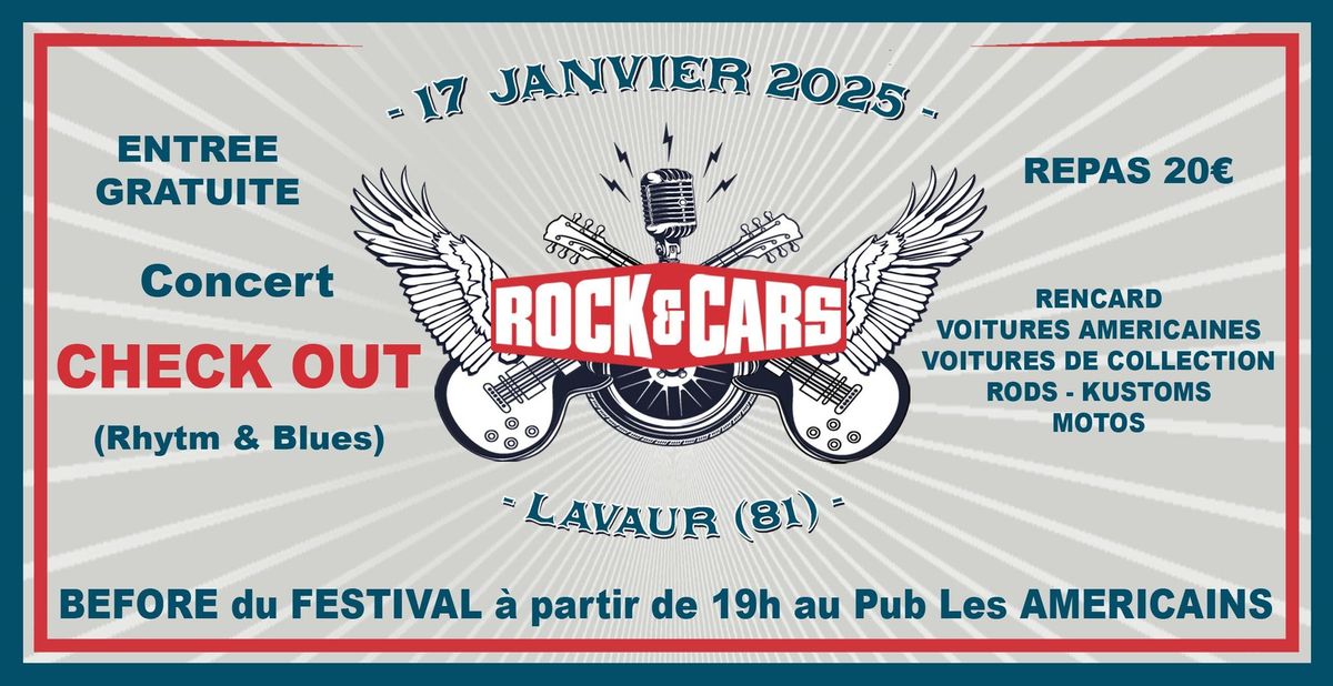 1er BEFORE du festival ROCK\u2019&\u2019CARS 2025 aux Am\u00e9ricains avec le groupe CHECK OUT