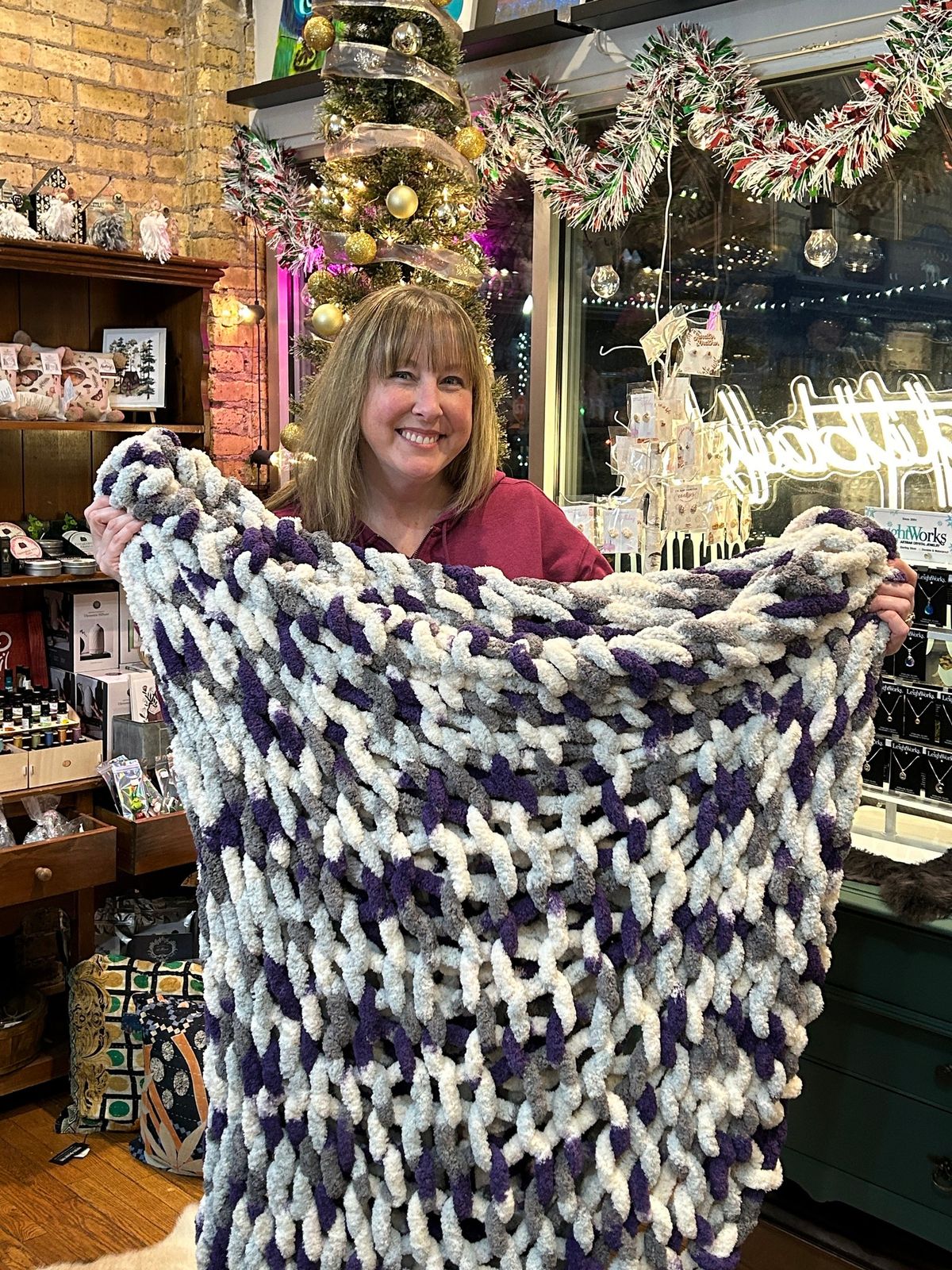 March 15 Hand Knitting Blanket Class 