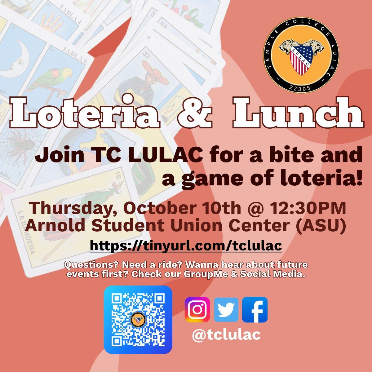 TC LULAC Weekly Meet: Lunch & Loteria