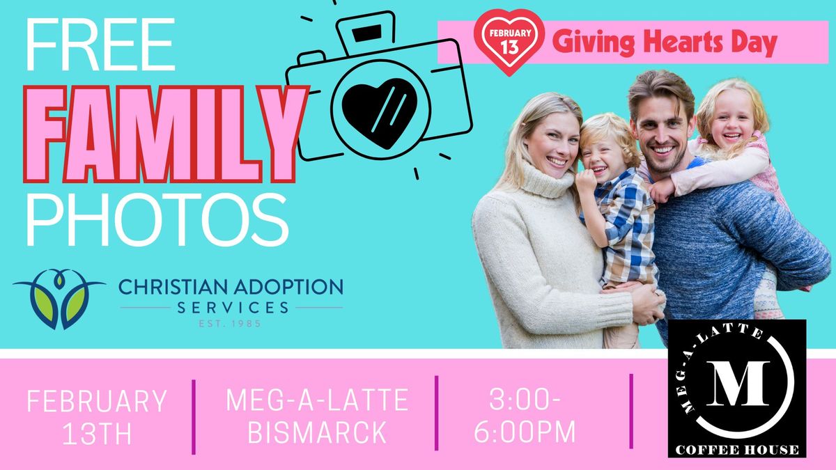 Free Family Photos - Giving Hearts Day!