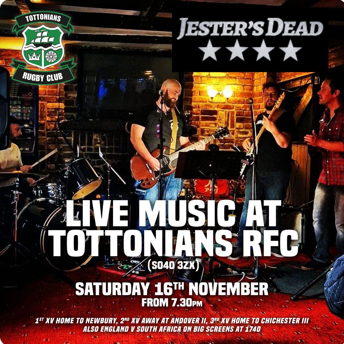 Jester's Dead LIVE at Tottonians RFC