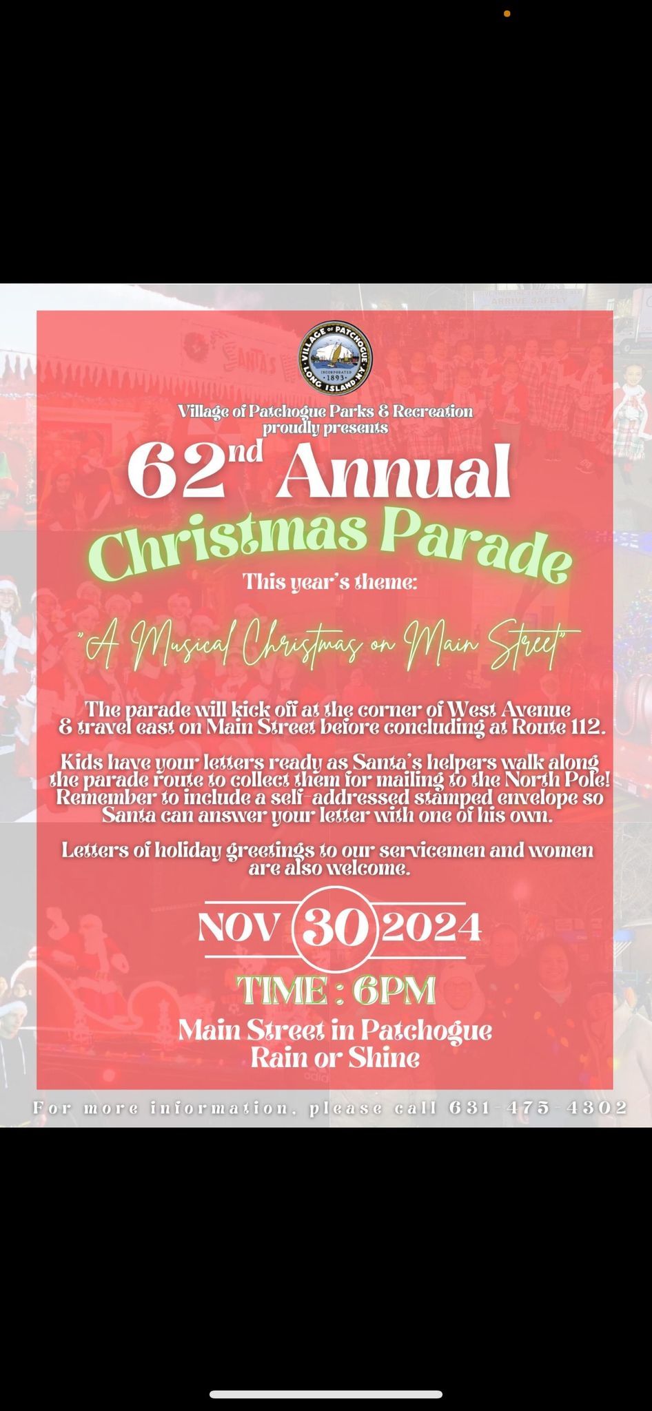 The Village of Patchogue\u2019s 62nd Annual Christmas Parade