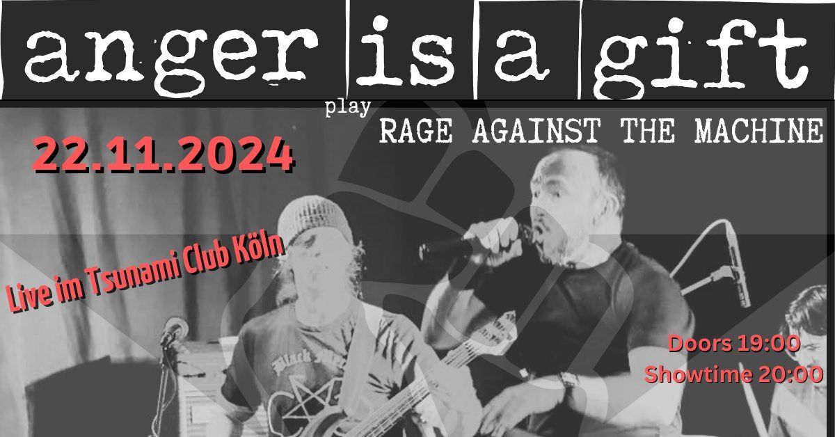 ANGER IS A GIFT LIVE IM TSUNAMI CLUB K\u00d6LN