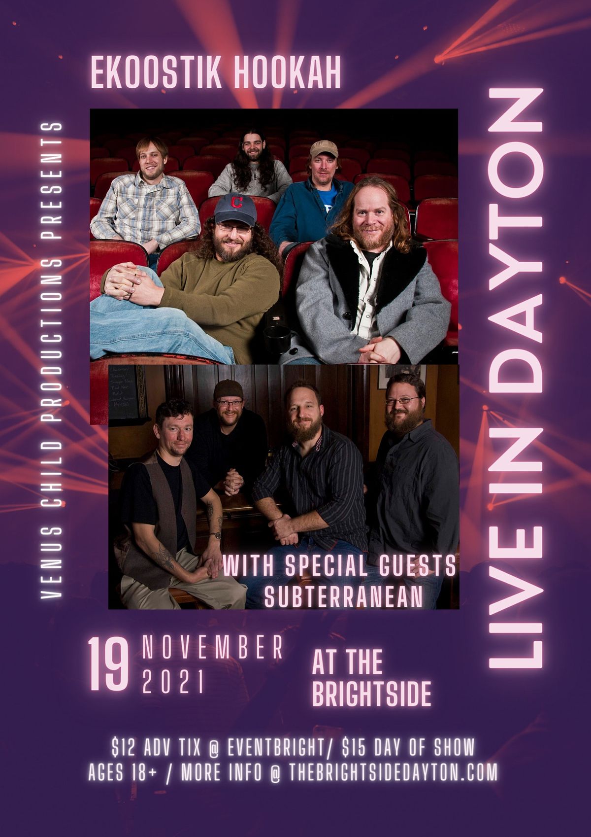 Ekoostik Hookah with special guests Subterranean, The Brightside Music