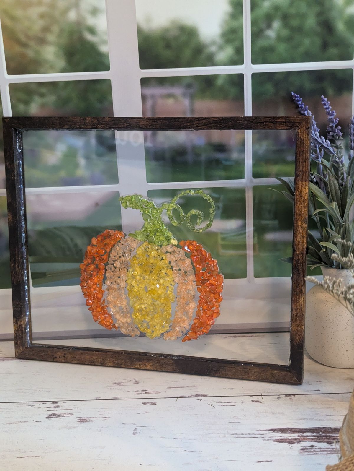 Teen Art Social - October Crushed Glass Pumpkin