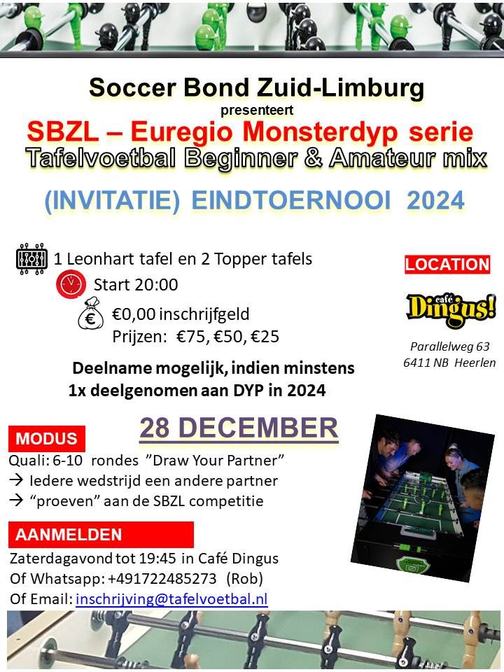 SBZL  MonsterDYP  invitatie eindtoernooi 2024 - 