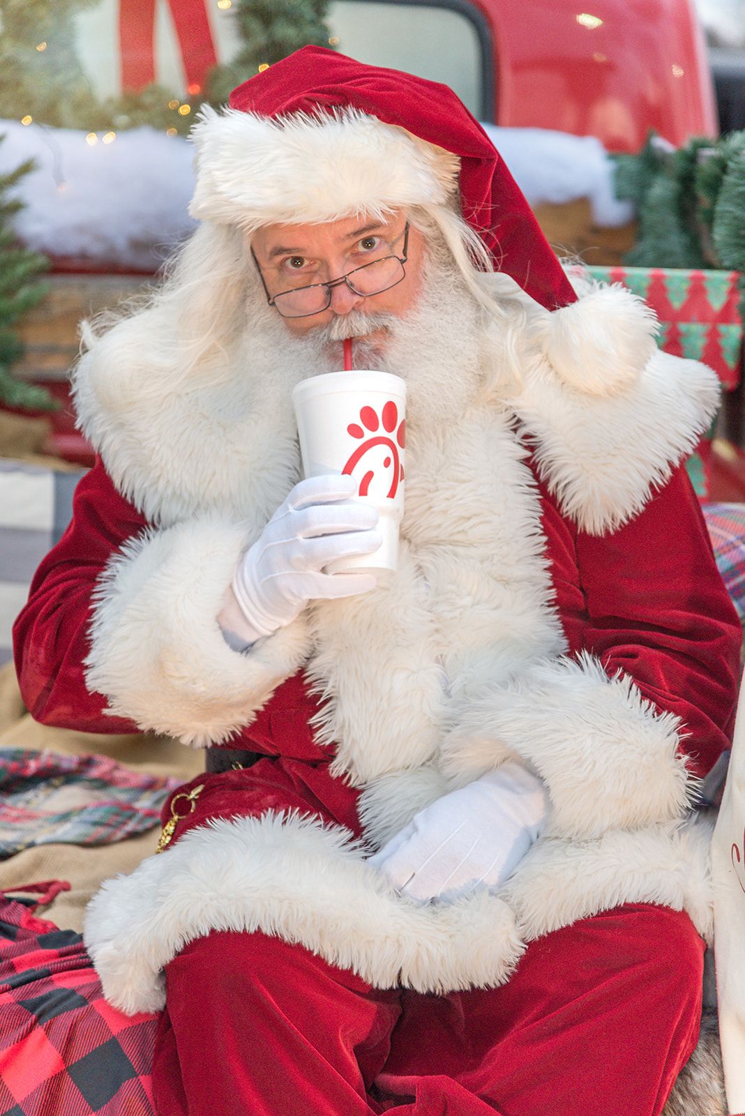 Santa at Chick-fil-a Windward Pkwy!