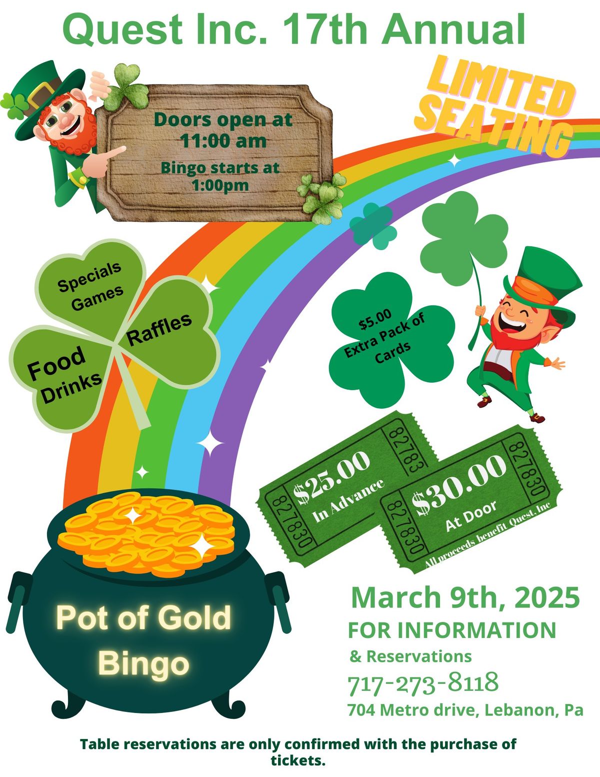 17th Annual Pot of Gold Bingo