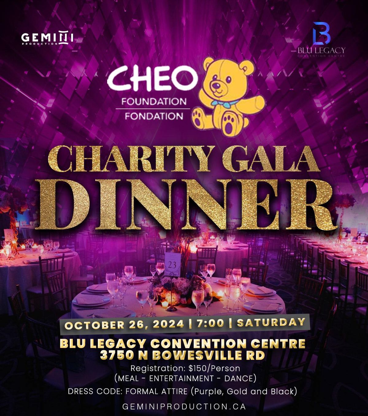 CHARITY GALA DINNER for CHEO