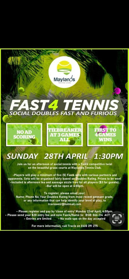 Social Doubles - Fast4 Tennis