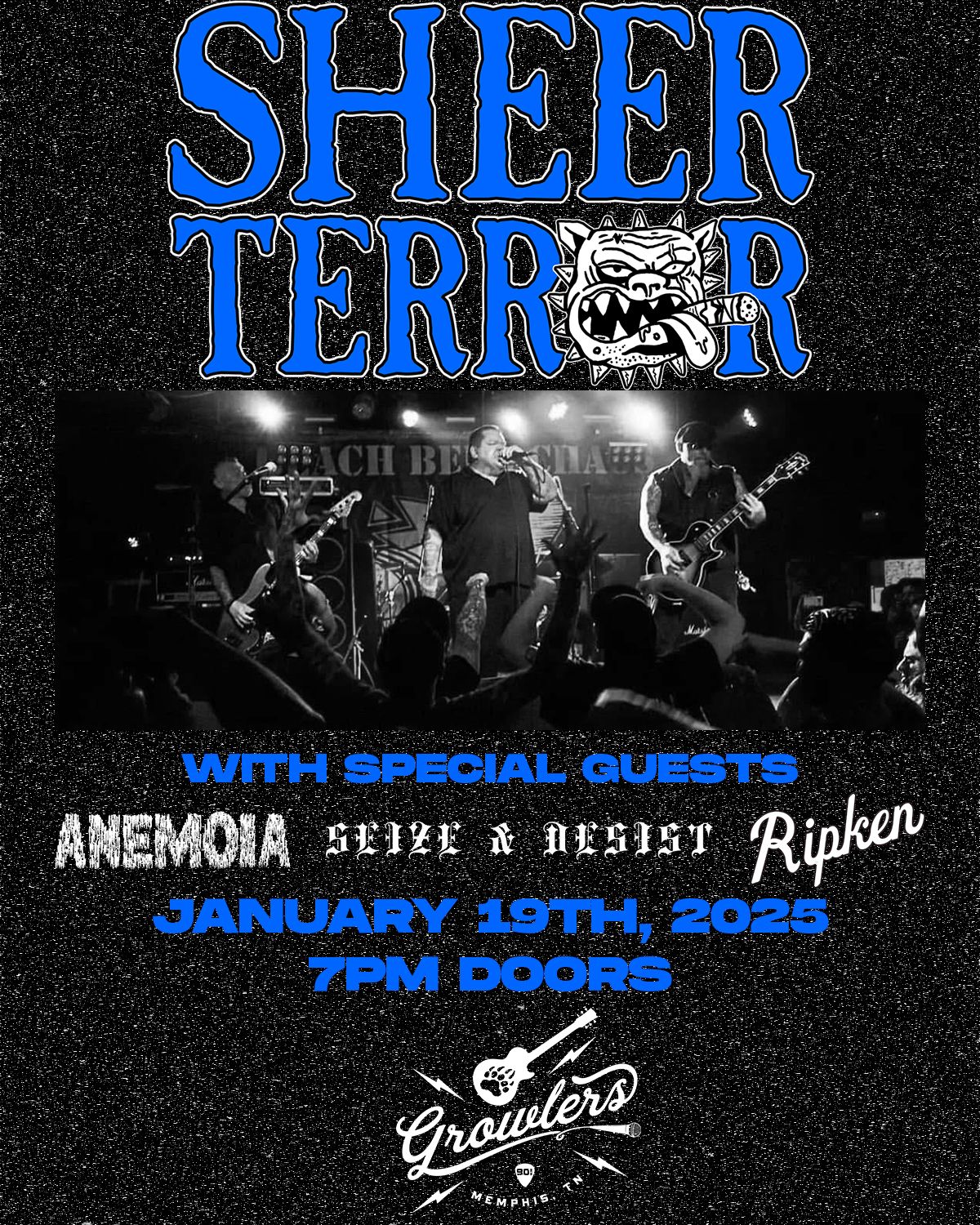 Sheer Terror w\/ Anemoia, Seize & Desist & Ripken at Growlers