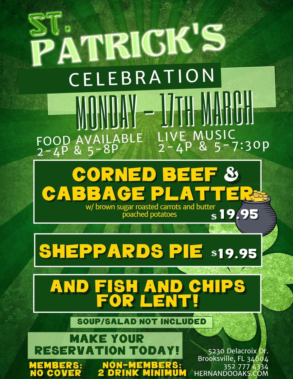 St Patrick's Day Dinner