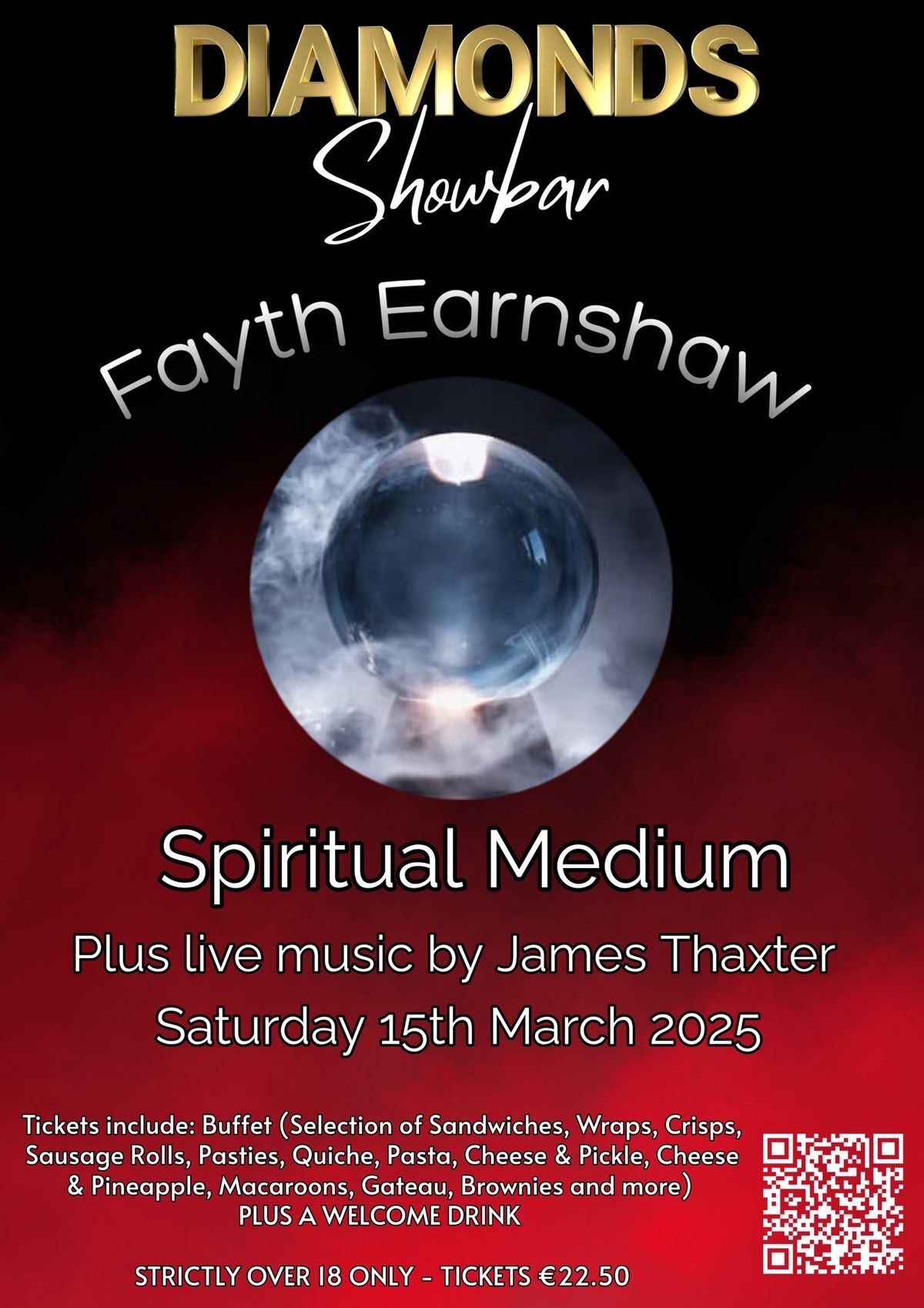 Fayth Earnshaw International Spiritual Medium + Live Music by James Thaxter