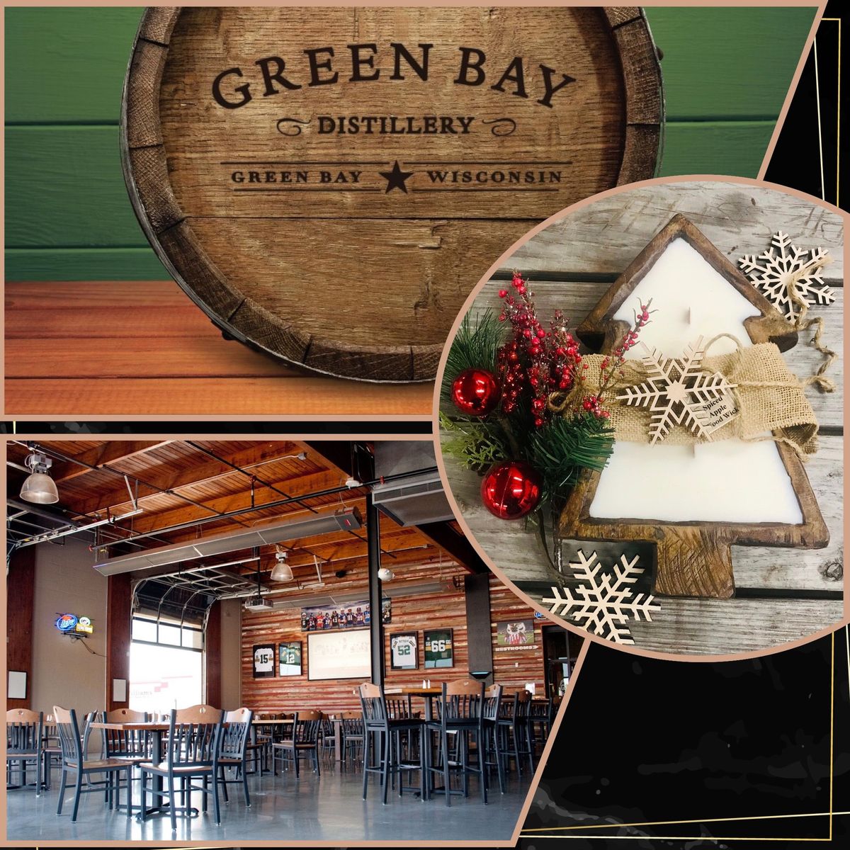 Green Bay Distillery Pour & Sip Christmas Candle Class