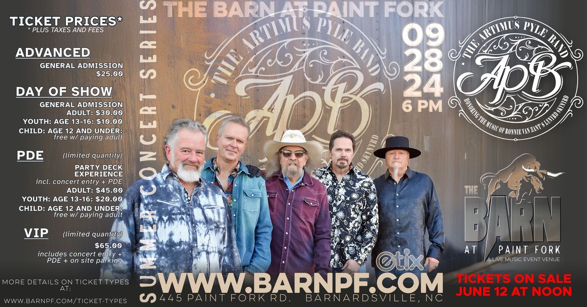 ARTIMUS PYLE BAND - LIVE IN CONCERT!