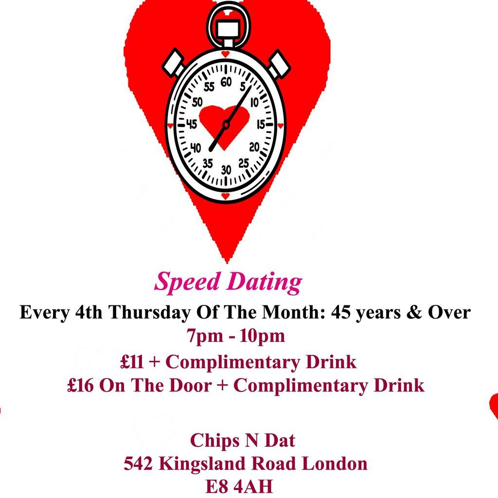 Speed Dating 45 Years & Over. Thursdays